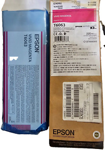 Genuine Epson Stylus Pro 4880 Vivid Magenta Ink T6063 New 220ML Expired Nov 2023