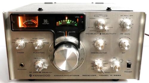 KENWOOD R-599A HAM SSB CW AM FM RECEIVER - HF + RARE 6 + 2 METER CONVERTERS