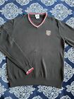 VINTAGE Lacoste Tennis Sweater V-Neck Crocdile Ribbed Collar Long Sleeves 5/L