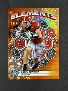 Brock Bowers 2023 Bowman Best U Orange Elements #/25 Georgia RAIDERS!!!