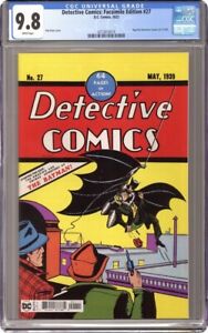 DETECTIVE COMICS #27 FACSIMILE EDITION COMIC BOOK CGC GRADED 9.8 NM/M 1st batman