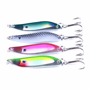 4pcs Lot Fishing Spinner Spoon Bait Metal Crankbait Lures Bass Tackle 5cm/6.5g