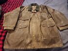 FILSON Tin Cloth Packer Coat Waxed Jacket, WITH COMPANY LOGO EMBROIDERED,  XXL