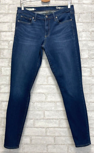 Gap 1969 Womens Jeans Size 31L Resolution Legging Stretch Mid Rise Dark Wash