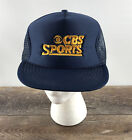 CBS Sports Trucker Style Snapback Baseball Hat NISSIN Black Yellow Vintage