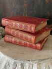 antique red leather books modern eloquence marbled volumes 1800s