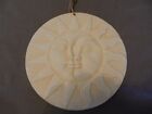 White Cast Plaster Two Faced Sun Wall Hanging 9