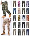 Mens Casual Camo Cargo Pants Trousers Military Combat Army Tactical BDU Pants