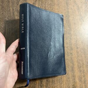 NIV 1984 Large Print Thinline Reference Bible - Blue Bonded Leather - OOP 84
