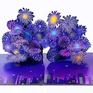 Firework Happy New Year 2023 3D Greeting Pop Up Card, Holiday Card, Happy New