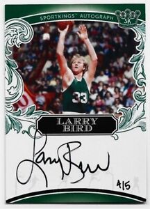 2023 Sportkings Volume 4 Larry Bird On Card Auto /5 Celtics HOF Autograph #A93