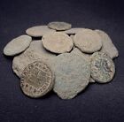 5 RANDOM UNCLEANED ANCIENT ROMAN BRONZE COINS - 1500+ YEARS OLD