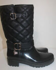 Baretraps Women's Black Dolley Quilted Waterproof Lined Rain Snow Boots Size 9 M