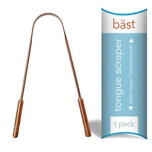 Bäst Tongue Scraper • 100% Copper (1 Pack) Premium Tongue Cleaner • Improve O...