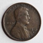 1910-S 1C Lincoln Wheat Cent Penny F Fine Env. Damage Semi Key Date US Coin