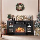Fireplace TV Stand with 3-Sided Glass Fireplace for 65 inch Entertainment Center