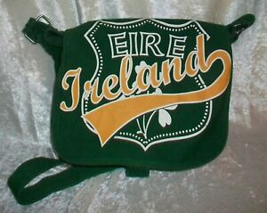 Vintage Irish Eire Ireland Saint Patricks Day Green Crossbody Shoulder Bag Purse
