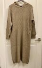 100% Cashmere Long Hooded Sweater Cardigan Top Coat New