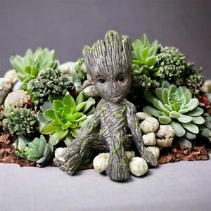 Miniature Fairy Garden Sitting Groot Figurine PVC Statue Groot in for Kids Home