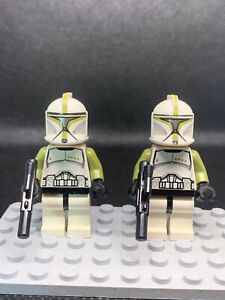 LOT OF 2 Lego Clone Trooper Sergeant Minifigure Star Wars 75000 sw0438 phase 1