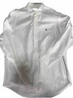 Ralph Lauren Shirt Mens 16 1/2 33 White Oxford Flesh Pony Button Classic