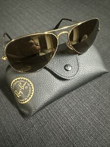 Ray-Ban Aviator Sunglasses Gold Frame With Brown Lenses RB3025 58mm