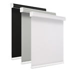 Blackout Cordless Waterproof Window Blinds Roller Shades Blind White/ Black/Grey