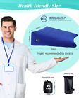 New ListingPortable Inflatable Bed Wedge Pillow - Blue Memory Foam for Back and Neck Relief