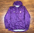 Adidas Real Madrid Nylon Glanz Anthem Jacket Purple Spell-out Size Small Rare