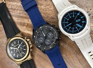 Lot Of 3 Outstanding Mens Designer Wristwatches Michael Kors Diesel Studer Schli