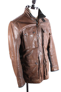 John Varvatos Leather Coat Jacket Men's Size Large
