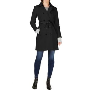 INC NEW Women's Cotton Double Breasted Belted Trench Coat Jacket Top TEDO