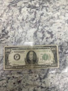 $500 dollar bill 1934 A