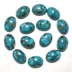 Natural Arizona Blue Copper Turquoise Loose Gemstone Oval Cabochon