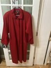 VTG Women’s Steve By Searle Wool Red Trench Coat Satin Lined Sz 10 Neiman Marcus