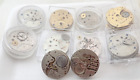 LOT OF 10 PARTIAL 16s & 18s ILLINOIS POCKET WATCH MOVEMENTS PARTS