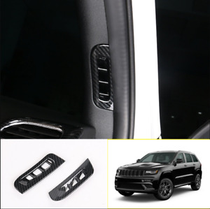 For Jeep Grand Cherokee 11-2020 Carbon fiber A pillar Air Outlet Vent trim Cover (For: 2012 Jeep Grand Cherokee)
