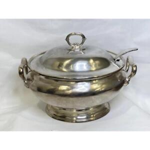 Elkington Soup Pot Tableware Silver Plate Antique Vintage