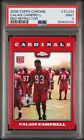 2008 TOPPS CHROME RED REFRACTOR TC239 CALAIS CAMPBELL PSA 9 MINT COLOR MATCH /25