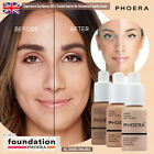 TWIN PACK - Phoera Matte Skin Foundation Full Coverage Face Makeup Concealer UK
