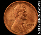 1921-S Lincoln Wheat Cent - Scarce  Extra Fine  Semi-key  Better Date  #U6668