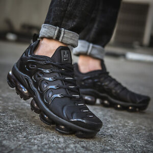 Sizes US8-13 Nike Air Max Vapormax Plus TN Men's Black Running Shoes