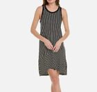 Cabi ATC Wink Dress #5946 Black & White stripe Size Small Stretch