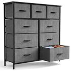 New Listing9 Drawer Fabric Bedroom Chest With Storage Rustic Tower Furniture