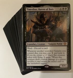 MTG Magic The Gathering Mono Black Timothar Budget 100 Card Commander Deck