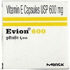 Evion Vitamin E 600 mg Capsules For Face Hair Acne Nails NEW EVION 50 Capsules