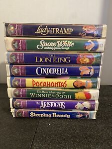 8 Tape Lot Walt Disney VHS MASTERPIECE collection edition Quick Ship