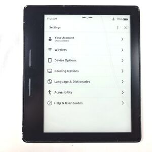 Amazon Kindle Oasis 4GB (8th Gen) E-Reader Black 6
