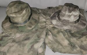 Propper Combat Trousers Atacs L/R, Plus Two Atacs Boonie Hats Sz7½ FG And Arid