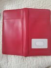 Levenger Large red leather zip-around small business folio, organizer